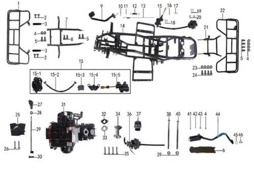 chinese 110cc engine parts diagram