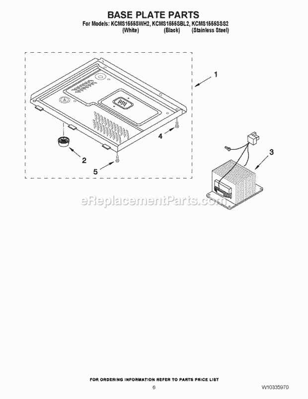 kitchenaid microwave parts diagram