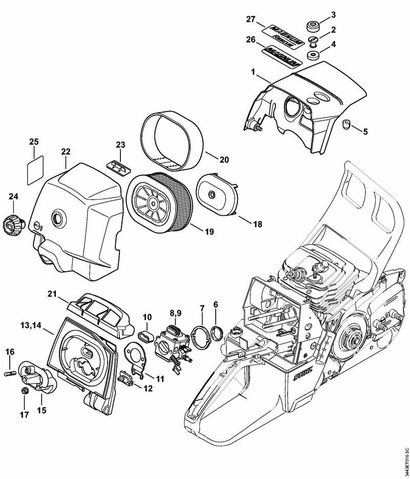 stihl gs 461 parts diagram