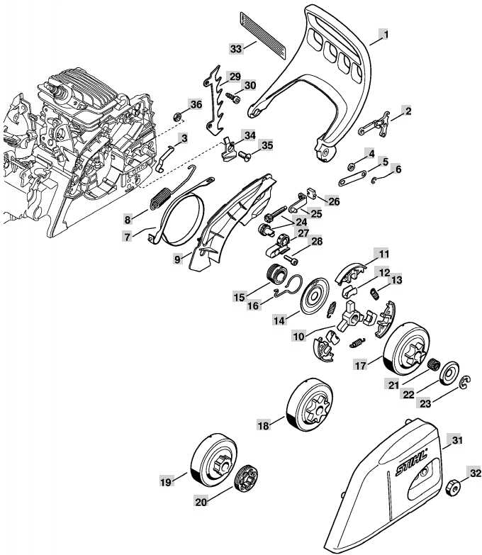 stihl ms 211 parts diagram