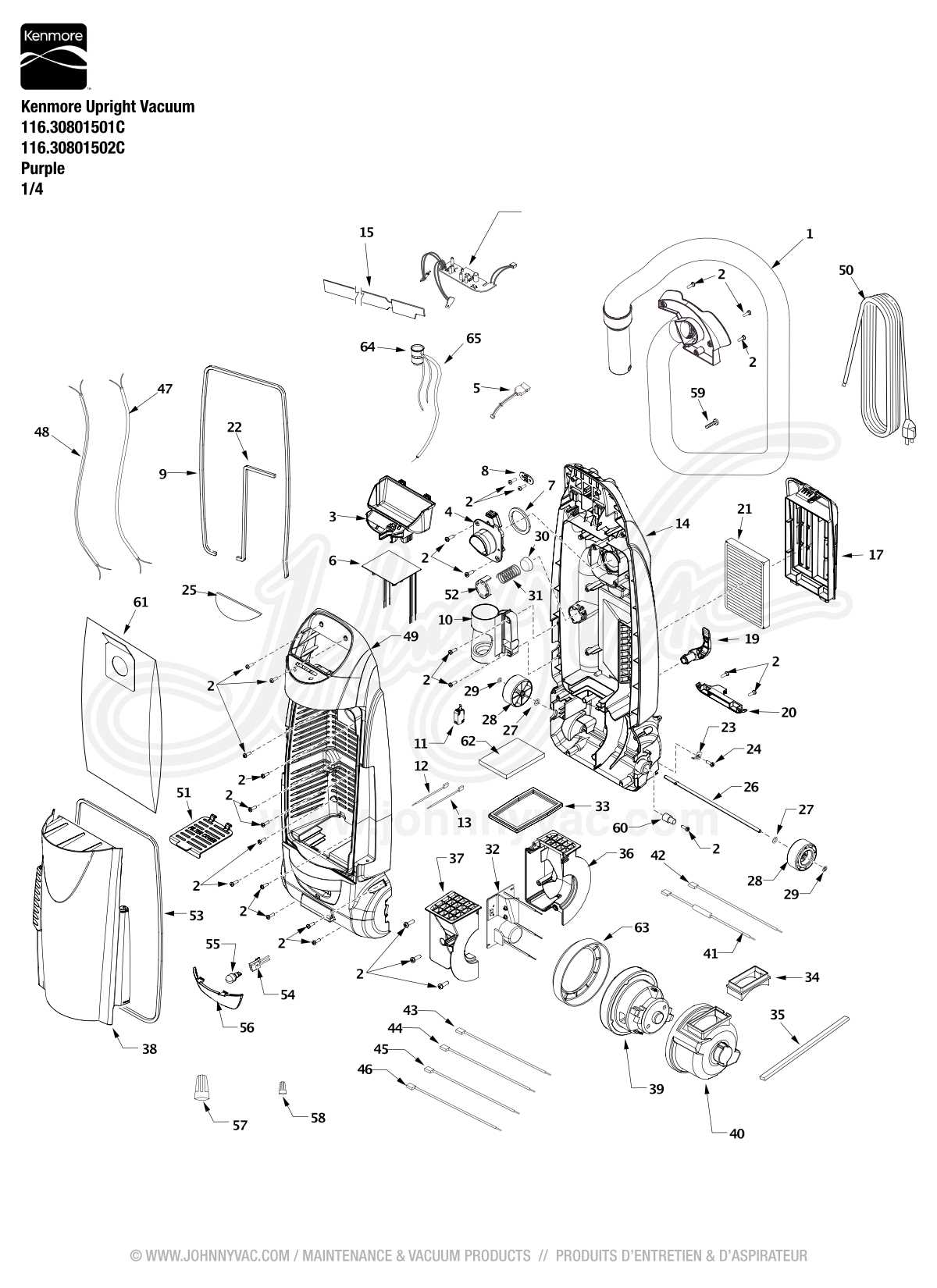 kenmore vacuum parts diagram