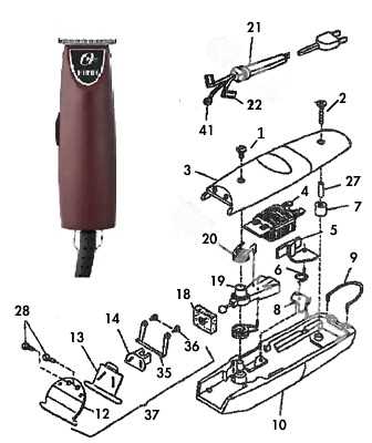 oster clipper parts diagram