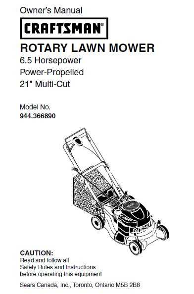 craftsman m230 lawn mower parts diagram