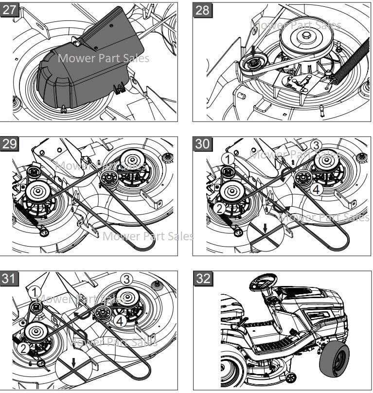 john deere x300 42 inch mower deck parts diagram