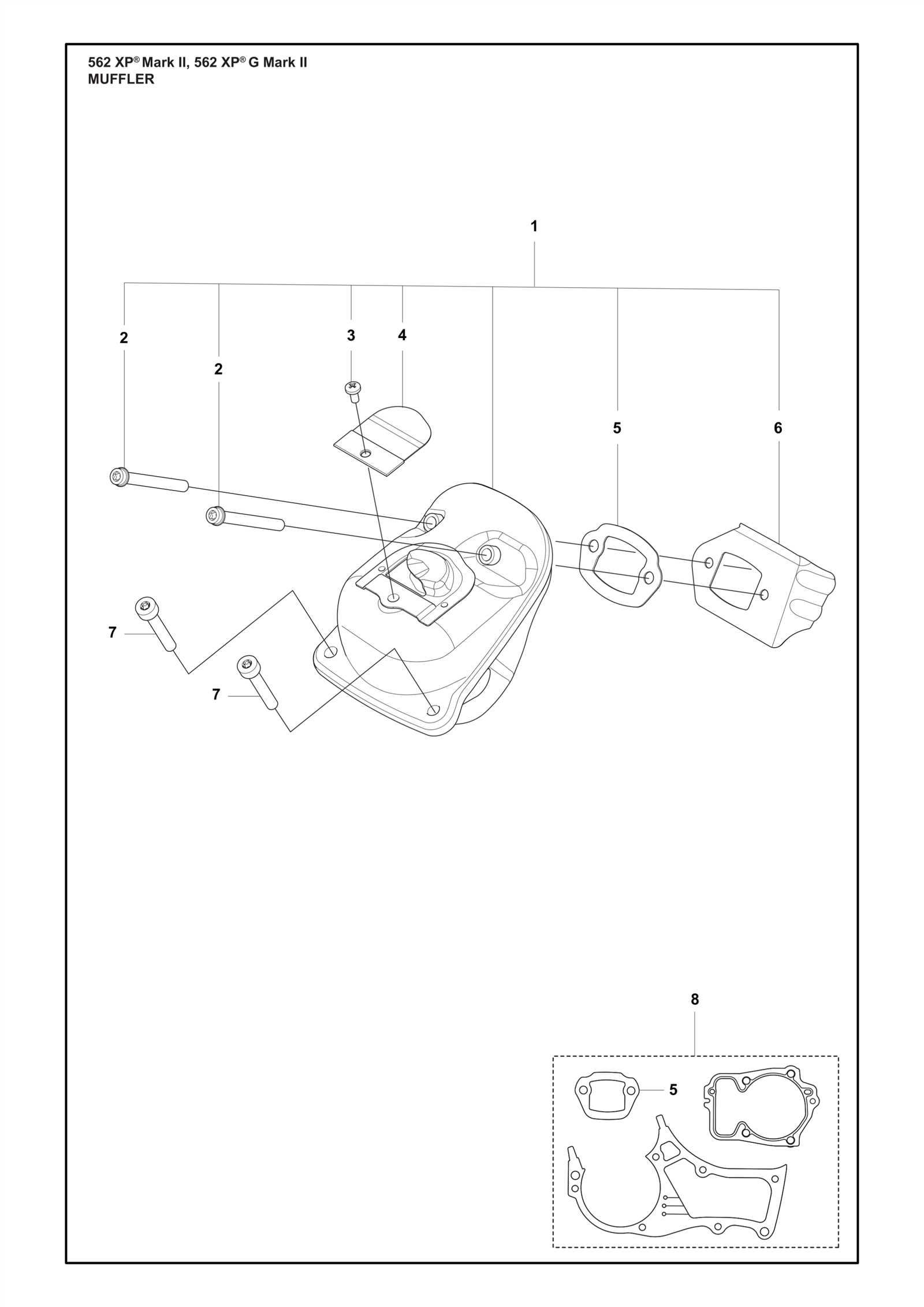 husqvarna 562xp parts diagram