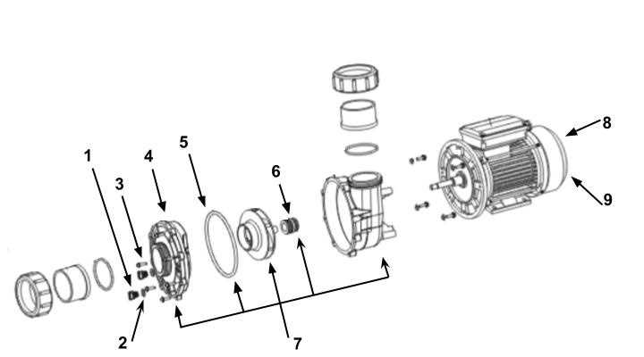 jacuzzi pump parts diagram