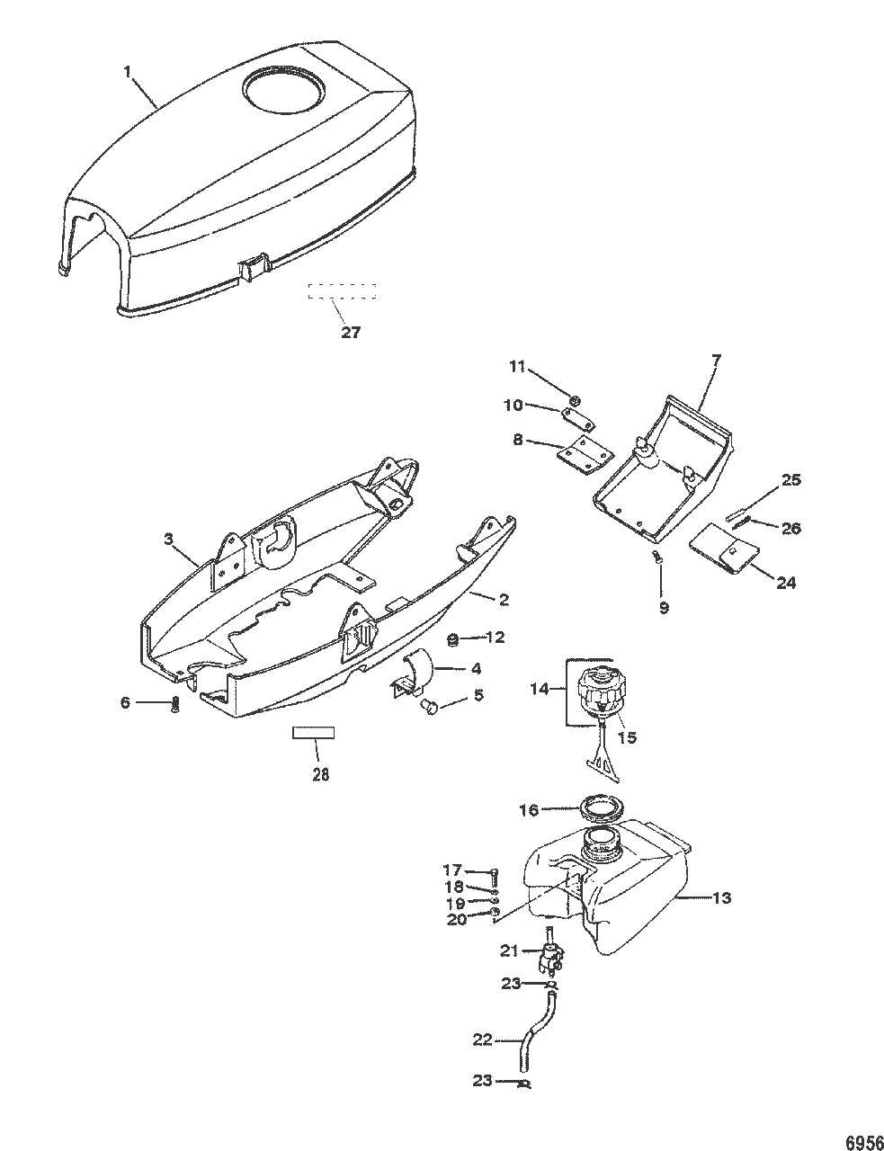 force outboard parts diagram