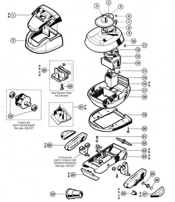 the pool cleaner parts diagram